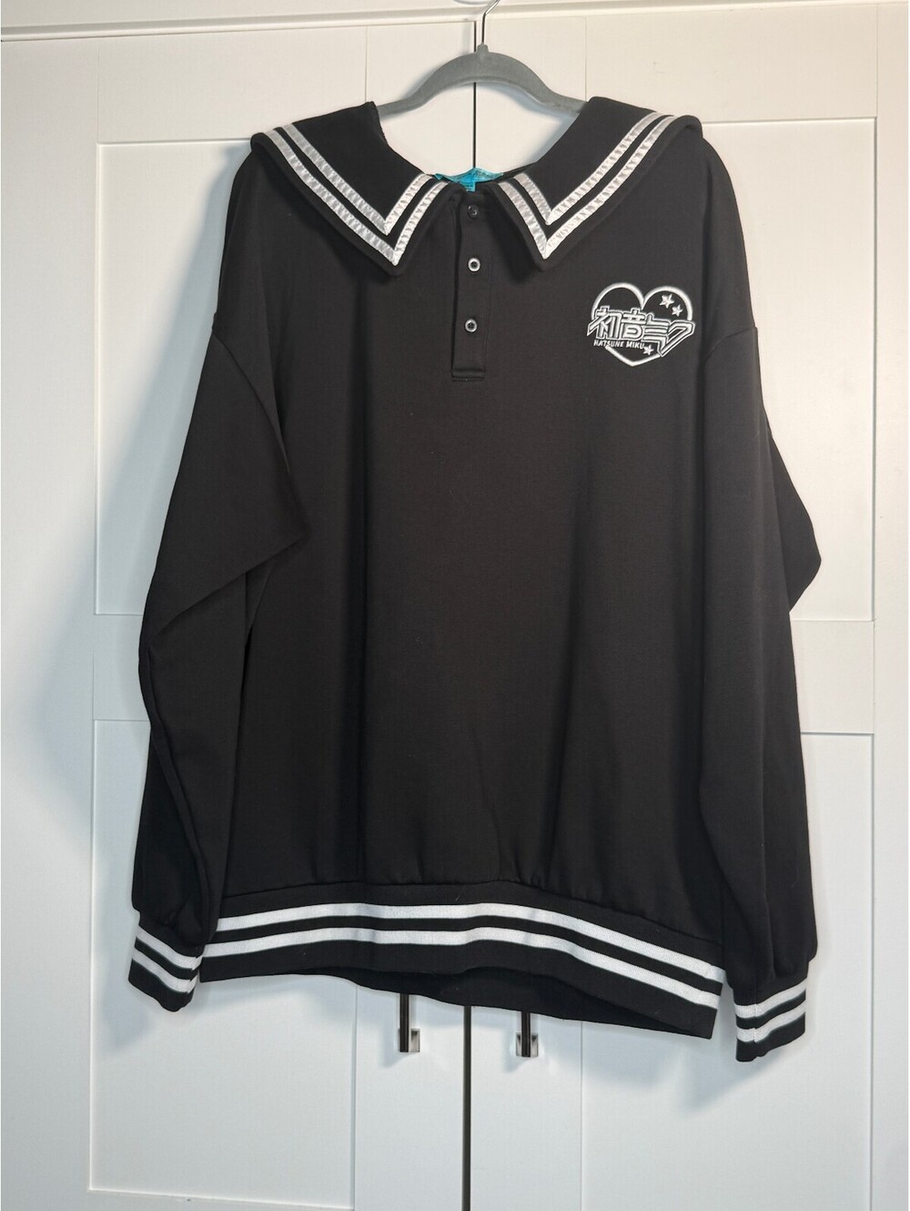 Hatsune Miku Black Sailor Collar Pullover Sweatshirt Anime Vocaloid